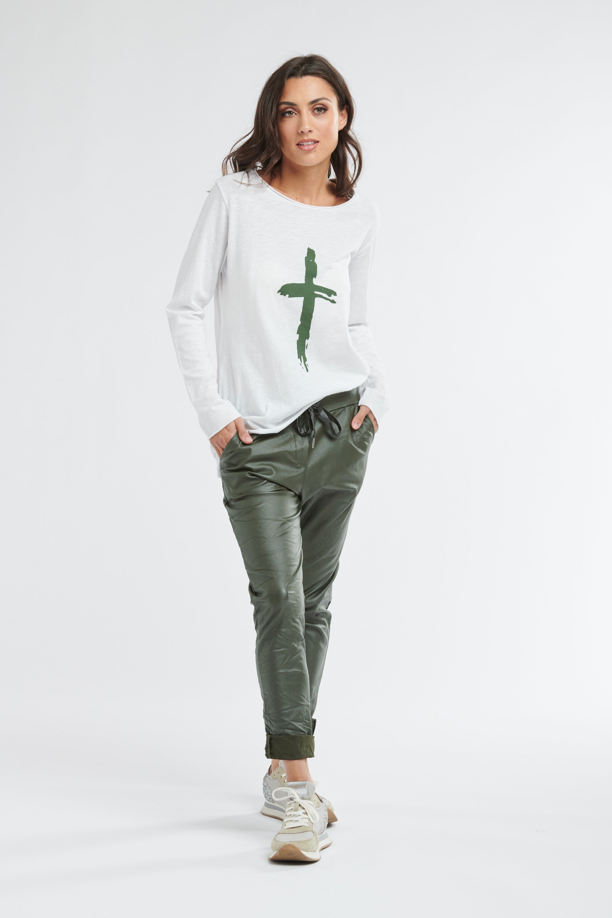 Hot Cross Long Sleeve Top