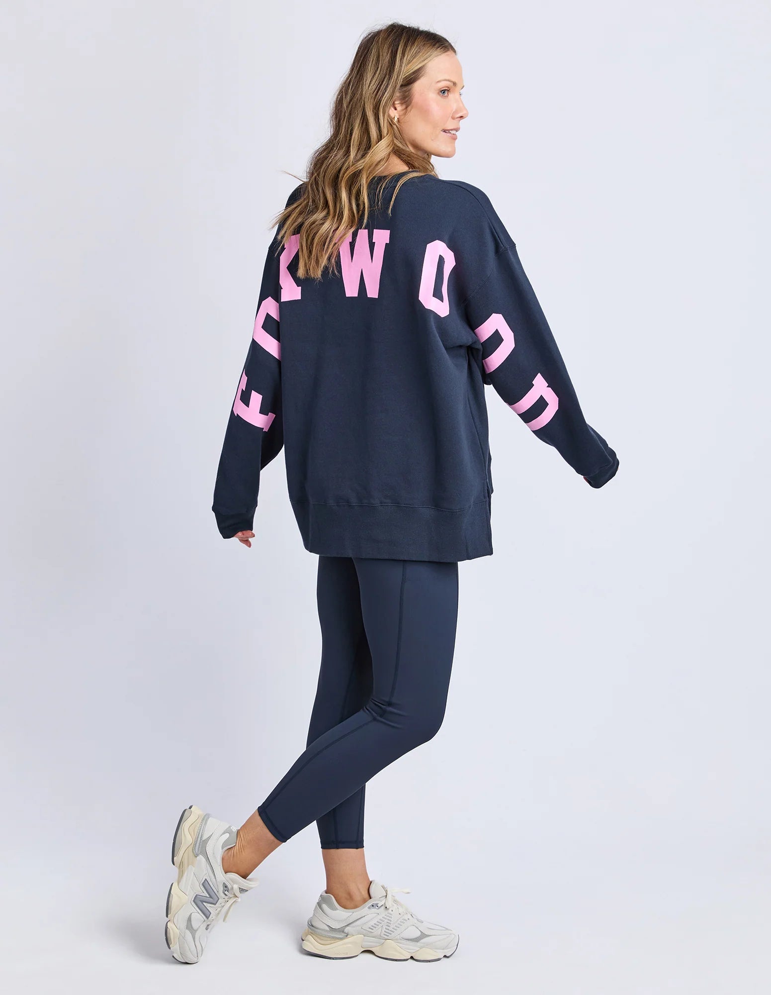 Interval Crew - Navy with Neon Pink
