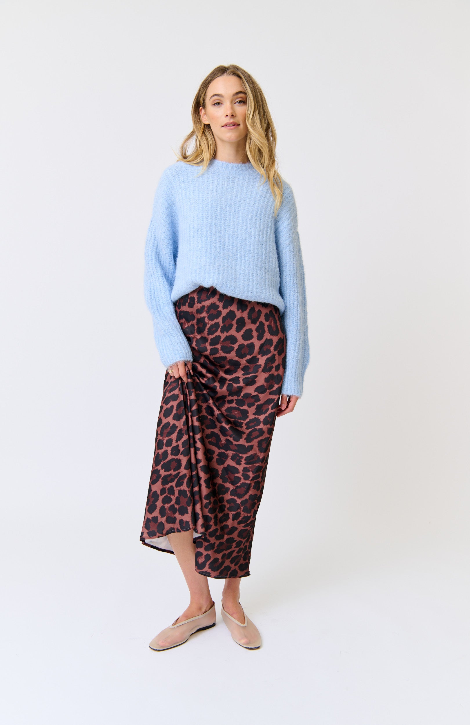Millie Slip Skirt - Coco Leopard