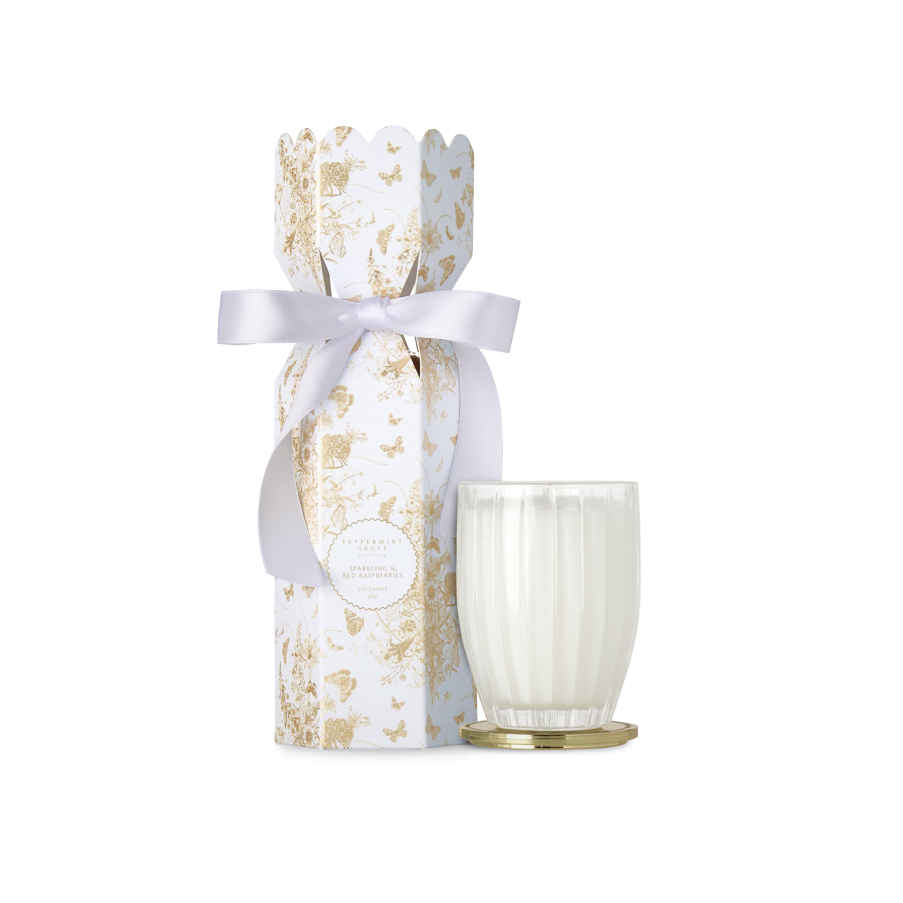 Sparkling and Red Raspberries Mini Soy Candle Bon Bon 60g