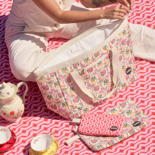 Mini Pouch - Cherry Zig Zag