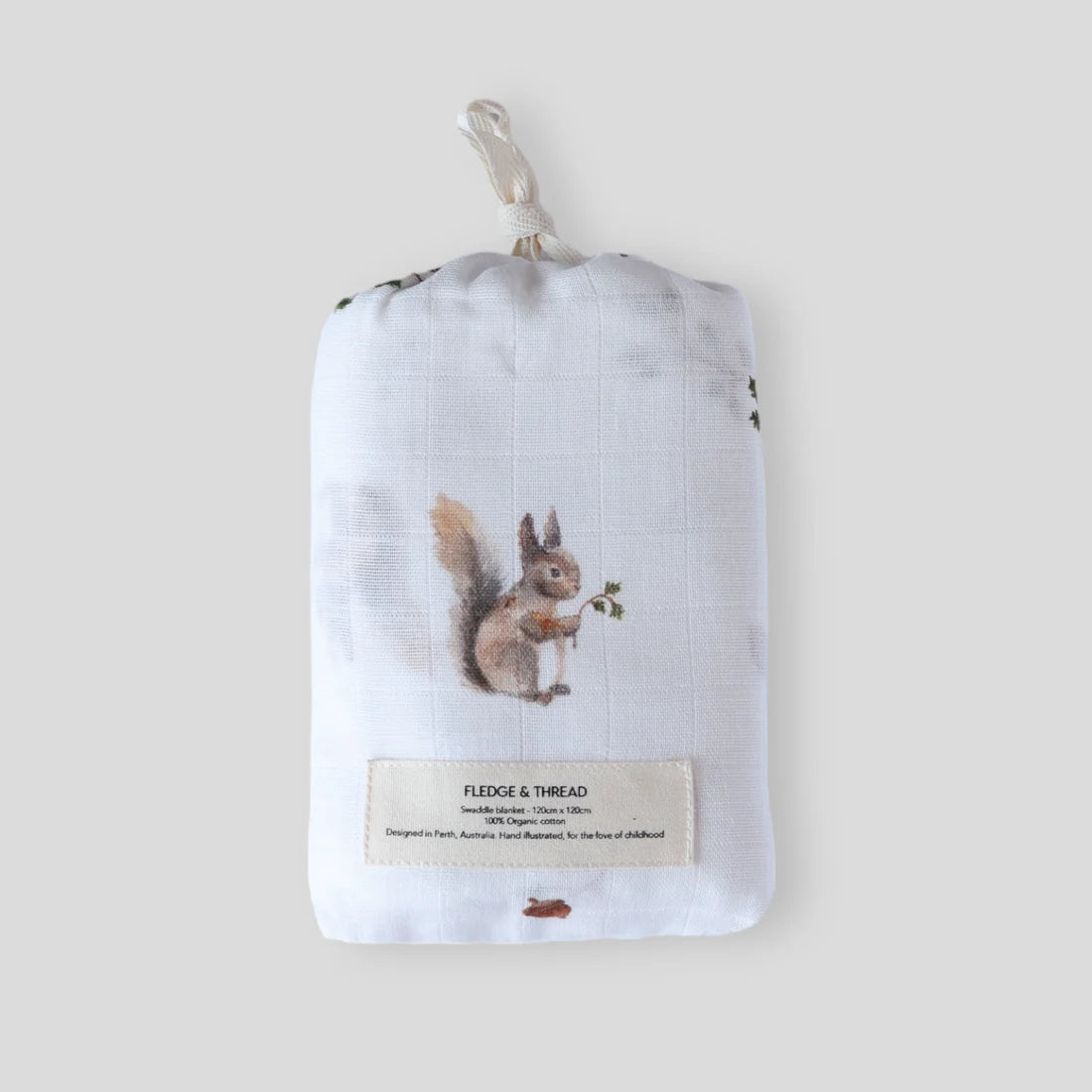 Muslin Swaddle - Squirrel