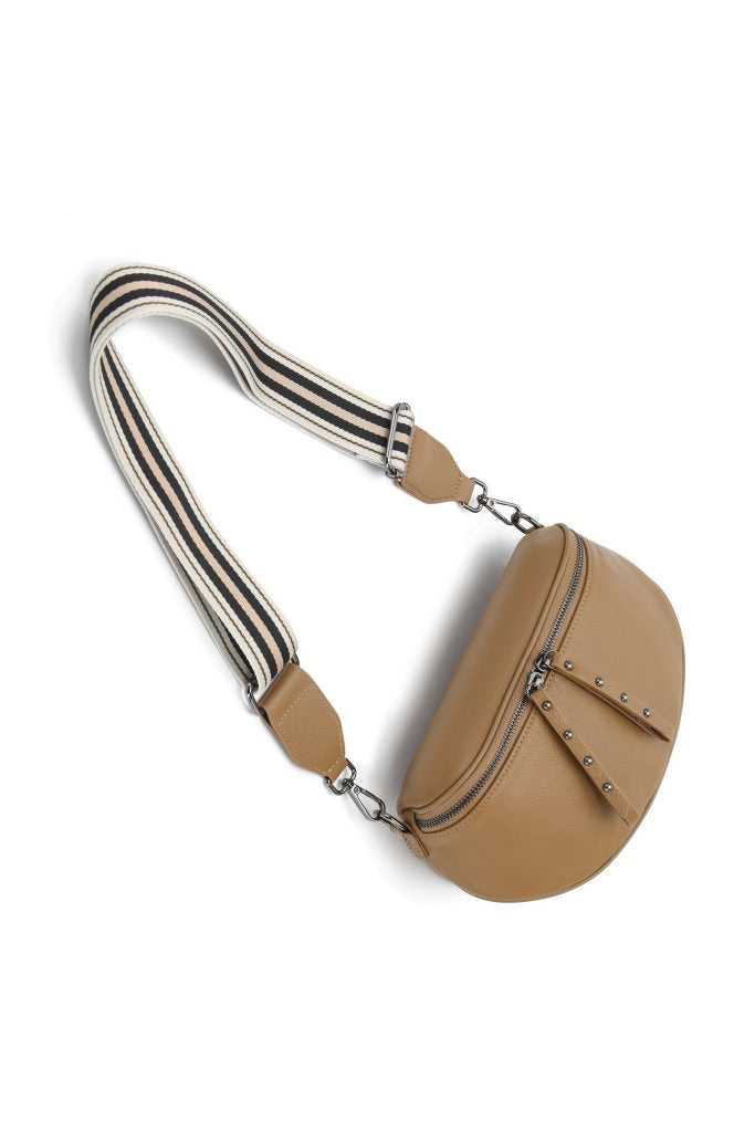 Obsessed Camel/Gunmetal Bag