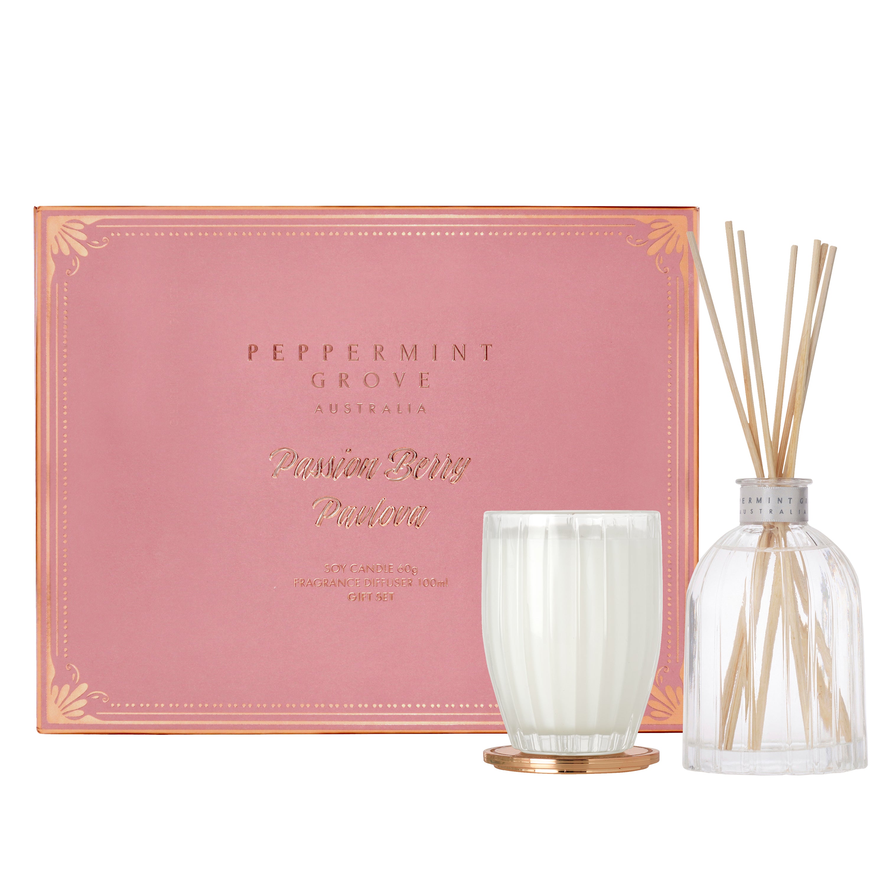 Passion Berry Pavlova Candle and Diffuser Gift Set