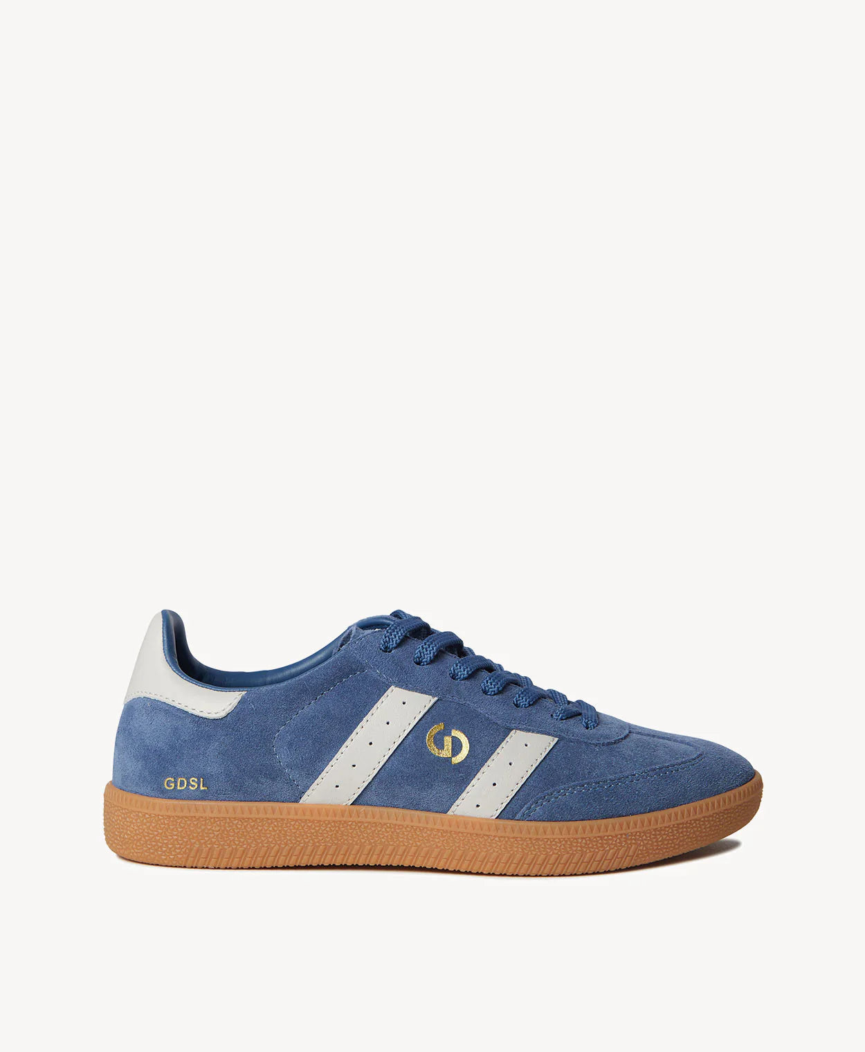 GOODSOLE 2001 Parallel Peacock Blue Suede/Bone Leather