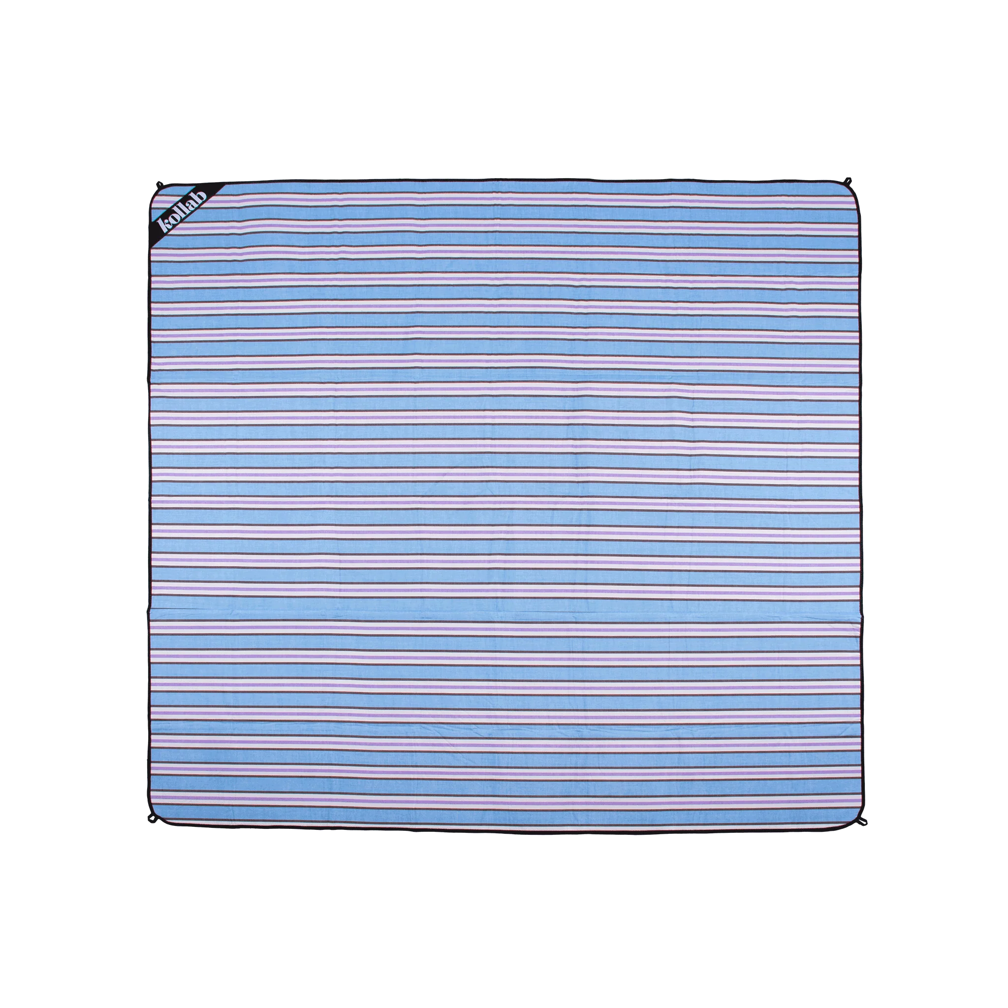 Picnic Mat - Chocolate Blue Stripe