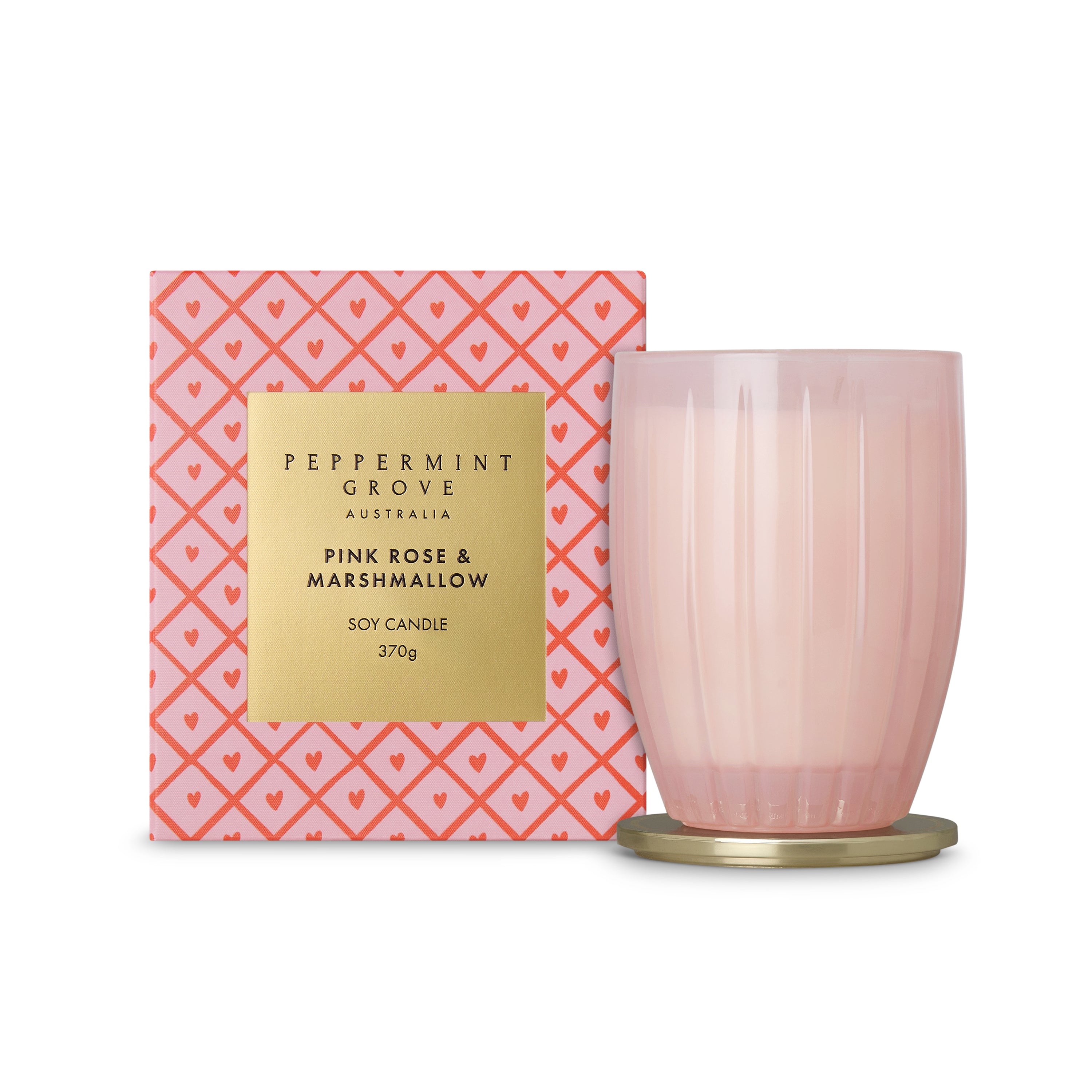 Pink Rose and Marshmallow Soy Candle 370G - Limited Edition