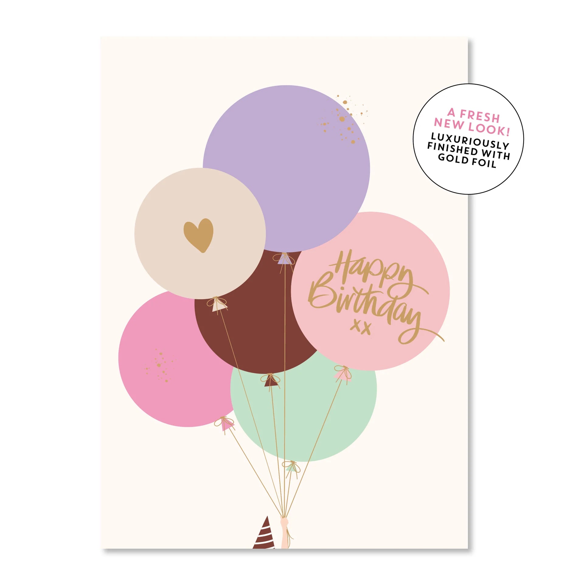 Pretty Birthday Balloons Greeting Card