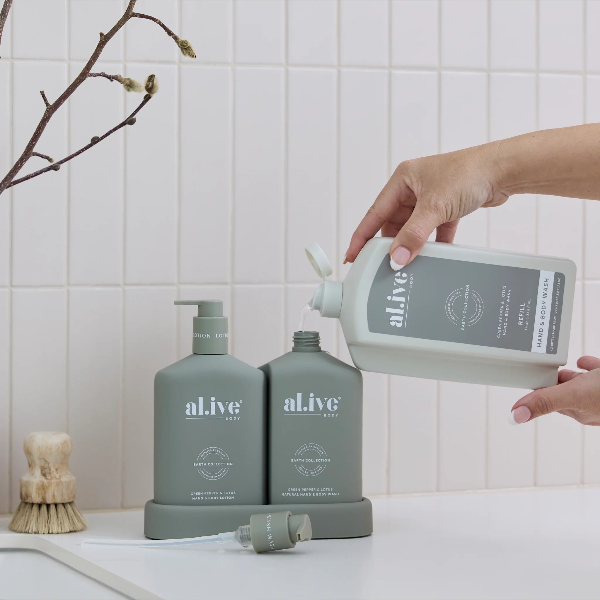 AL.IVE Wash Refill - Green Pepper and Lotus