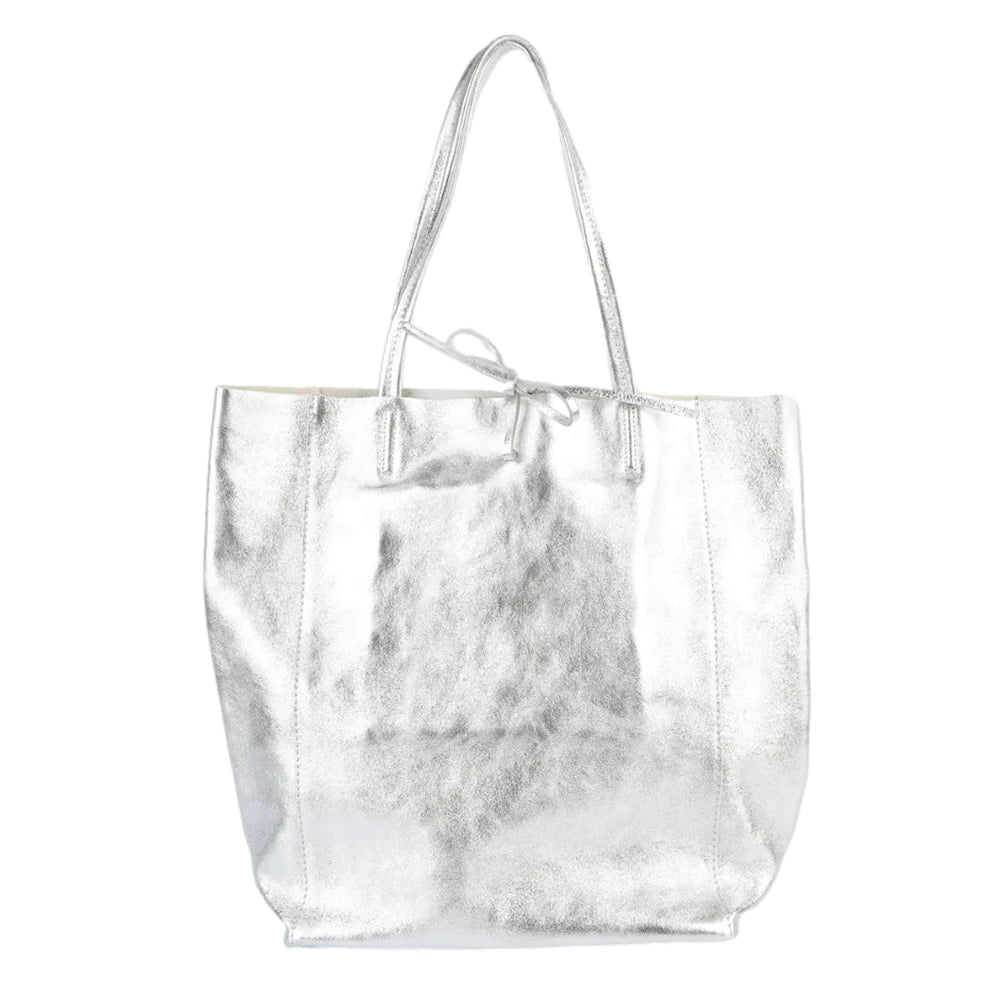 Maison Fanli Large Tote - Metallic Silver