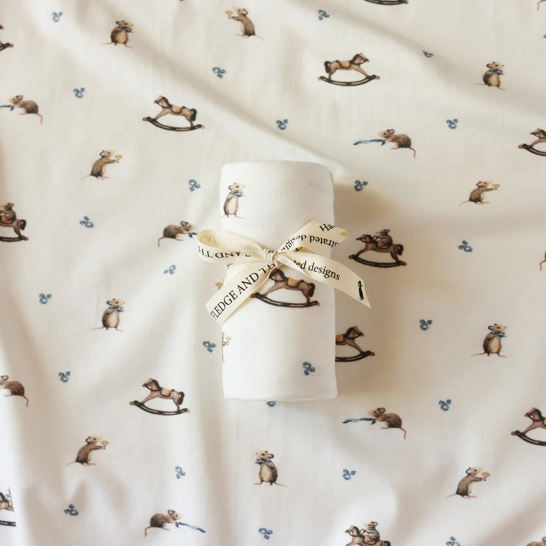 Stretch Swaddle - Mouse Rockinghorse