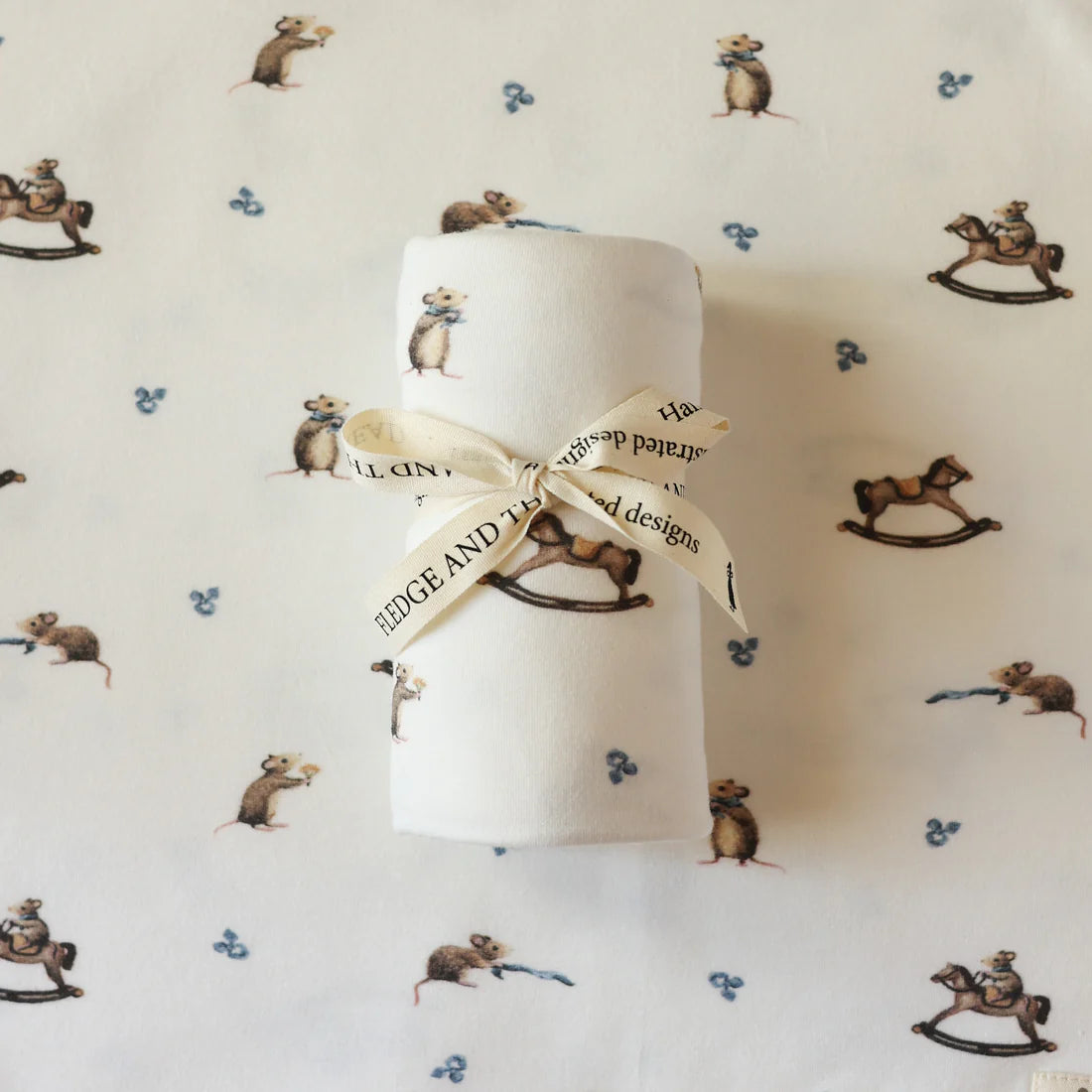 Stretch Swaddle - Mouse Rockinghorse