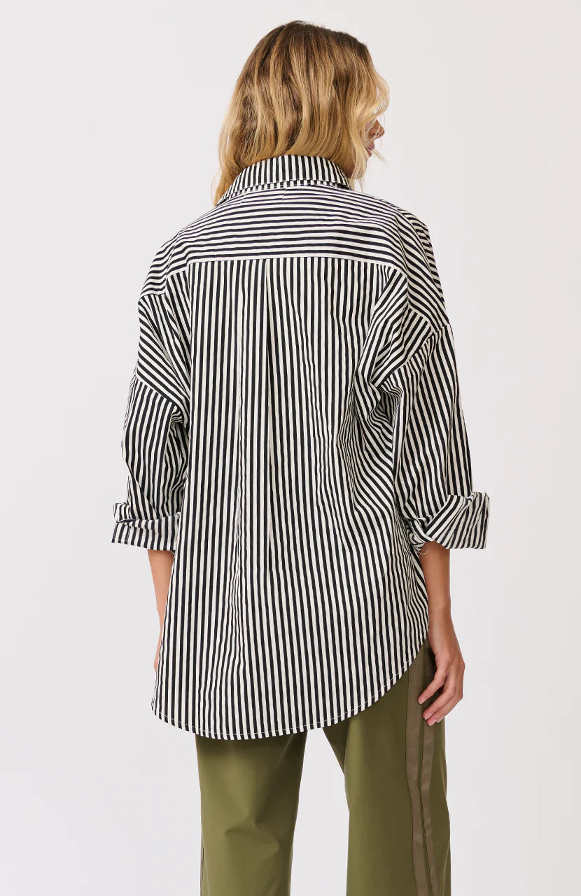 Tammy Shirt -Black White Stripe