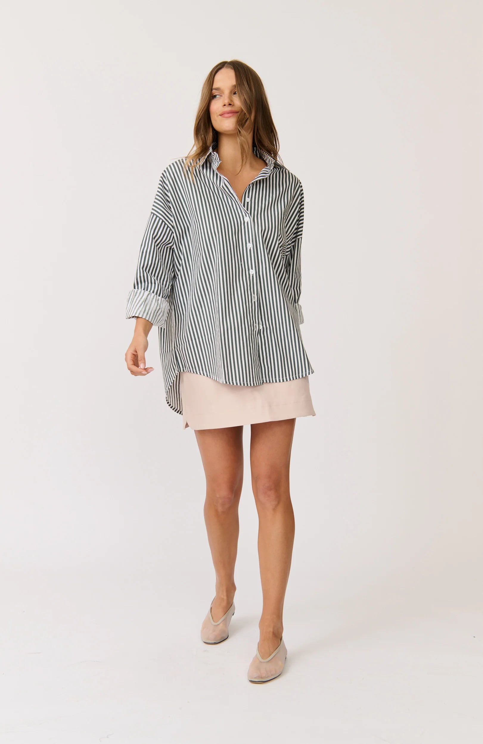 Tammy Shirt - Slate Stripe