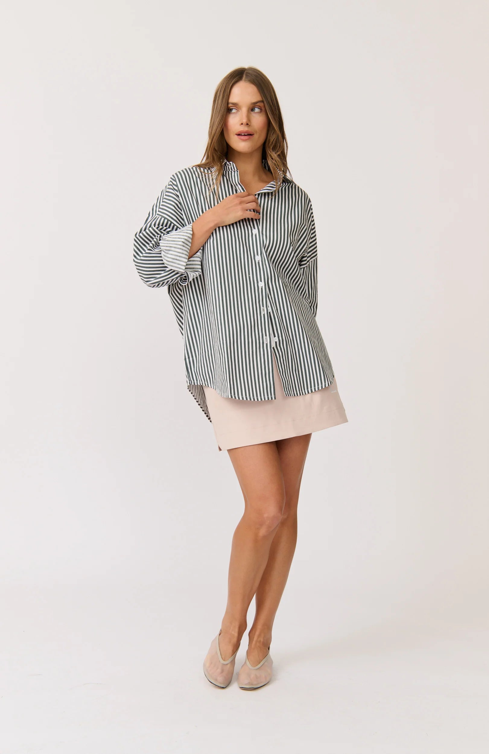 Tammy Shirt - Slate Stripe