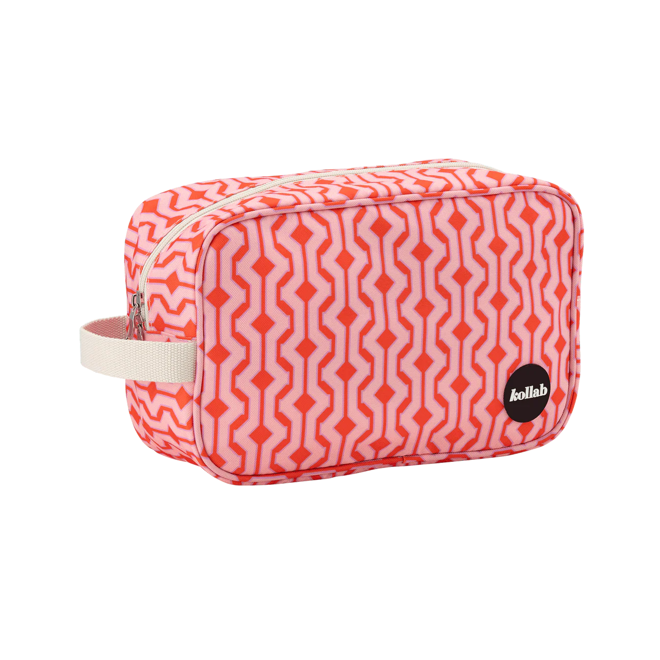 Travel Bag - Cherry Zig Zag