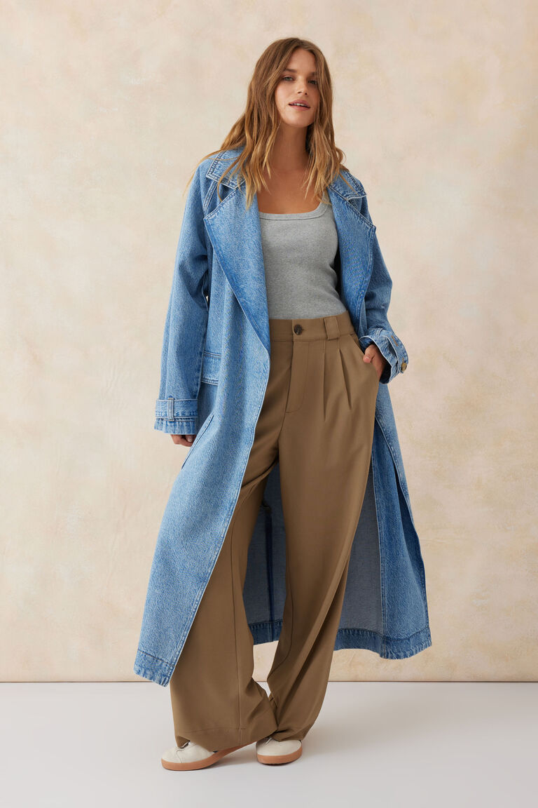 Denim Trench Coat