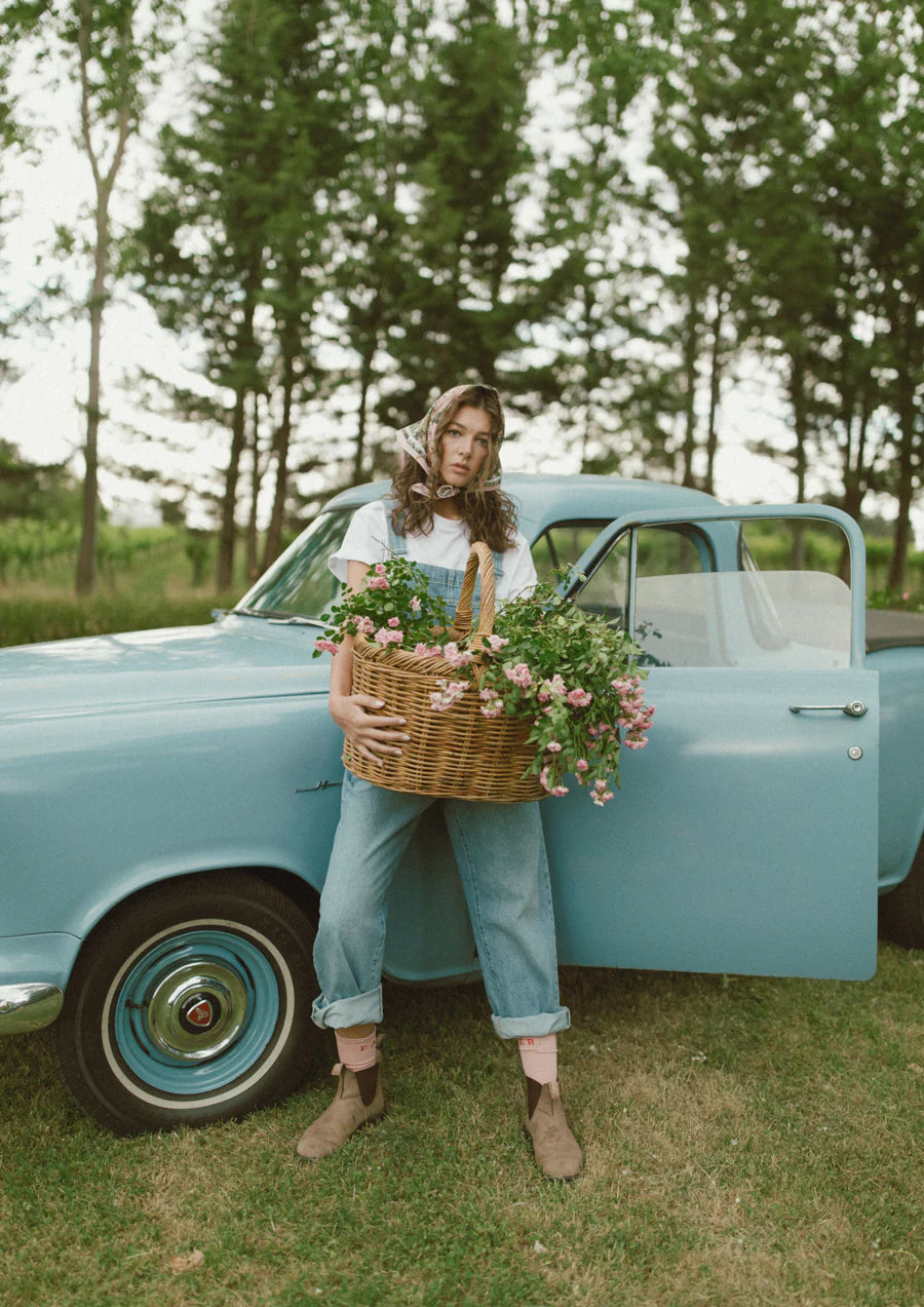 FAR MER Bloom Cotton Bandana Scarf
