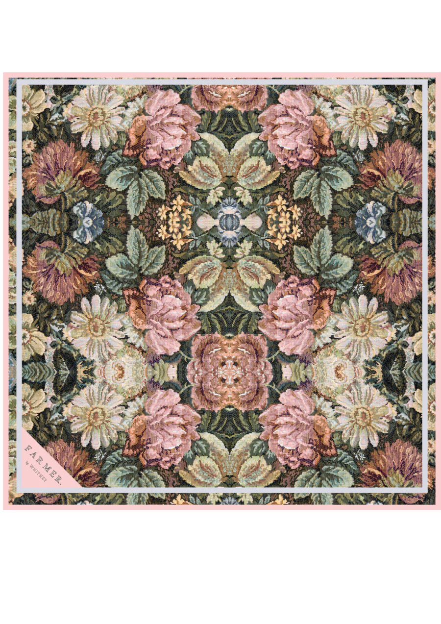 FAR MER Bloom Cotton Bandana Scarf