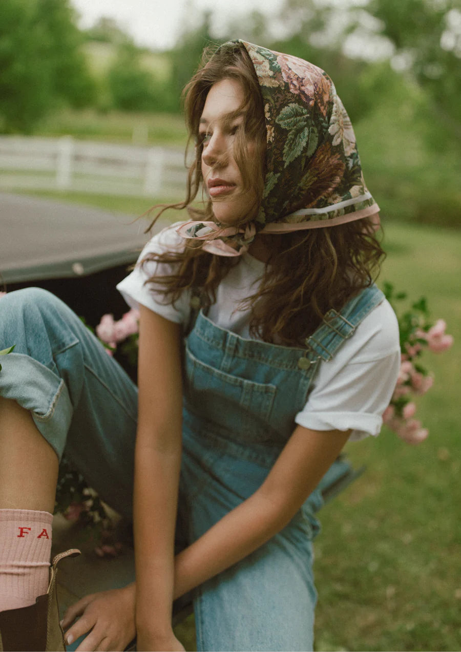 FAR MER Bloom Cotton Bandana Scarf