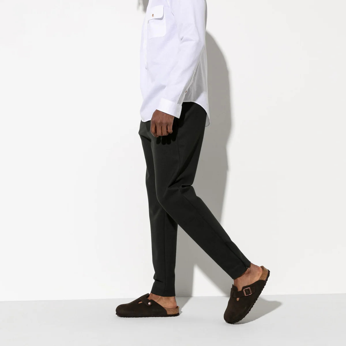 Birkenstock Boston SFB Mocca Suede Leather - Narrow