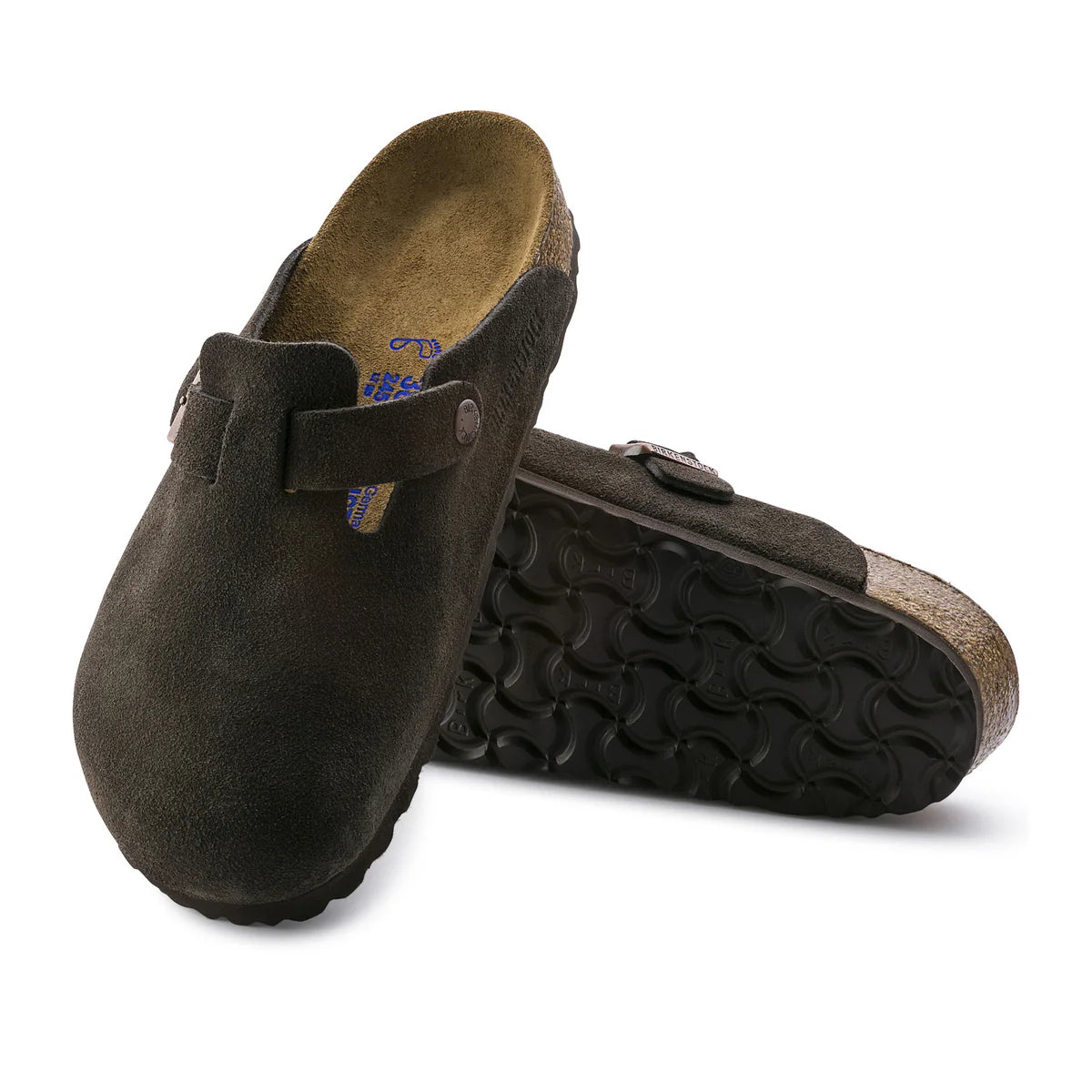Birkenstock Boston SFB Mocca Suede Leather - Narrow