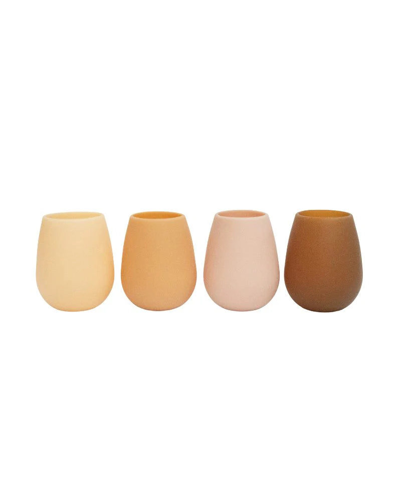 Fegg - Silicone Unbreakable Glasses - Cinnamon - Set of 4