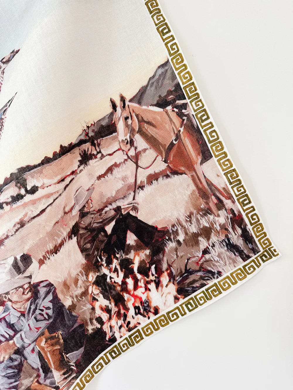 Cowboy Camp Linen Tea Towel