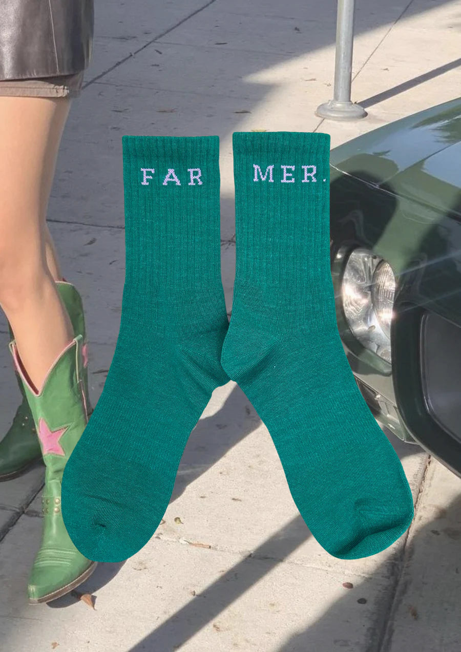 FAR MER Boot Socks - Green FM
