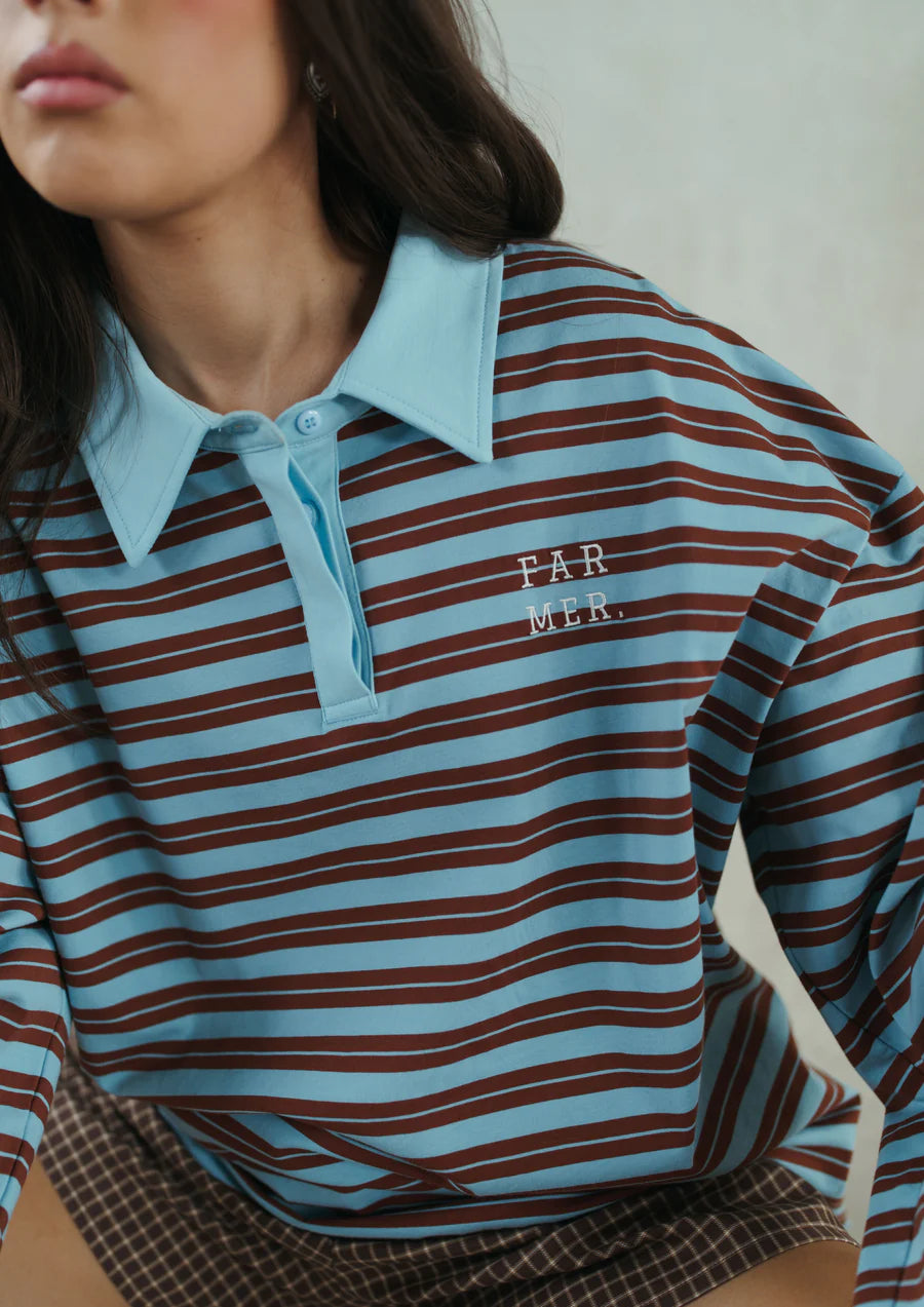 Heartbreak Blues Jersey Polo - By Whitney
