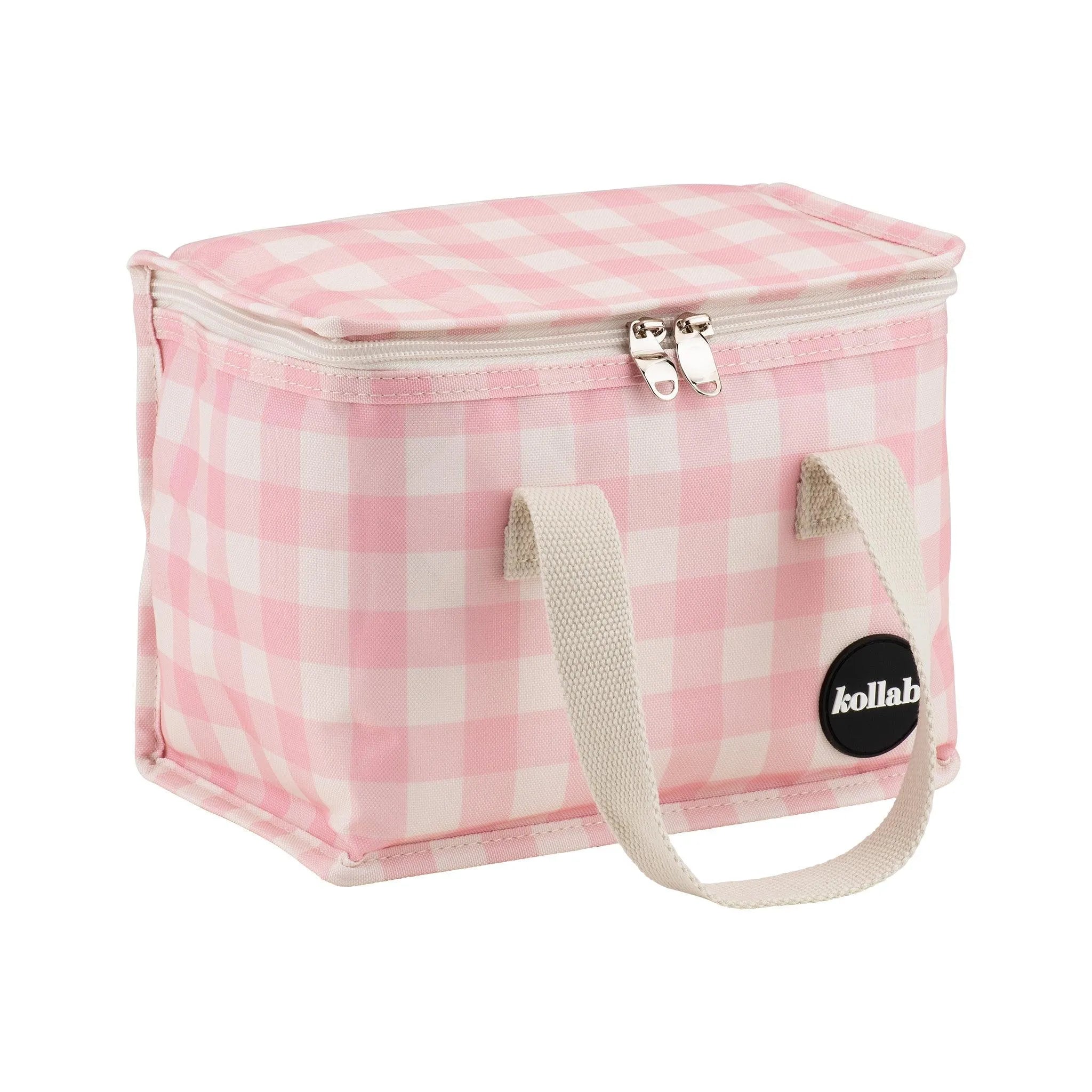 Lunch Cooler Bag - Candy Pink Check