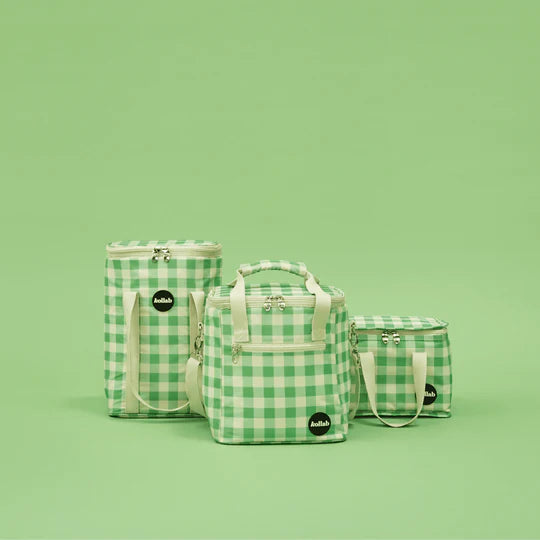 Mini Cooler Bag - Kelly Green Check