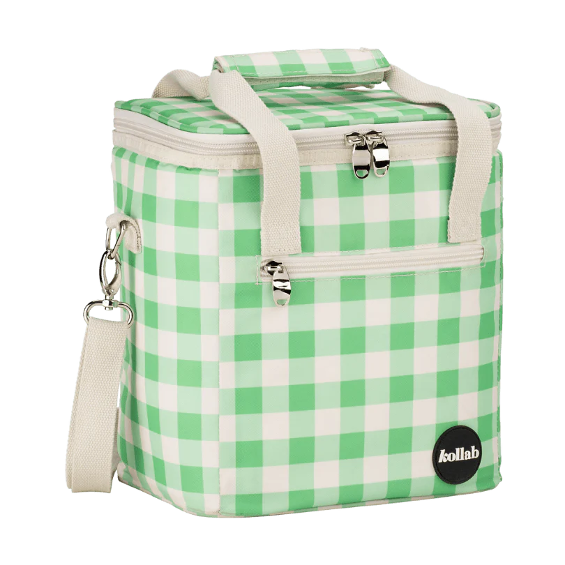 Mini Cooler Bag - Kelly Green Check