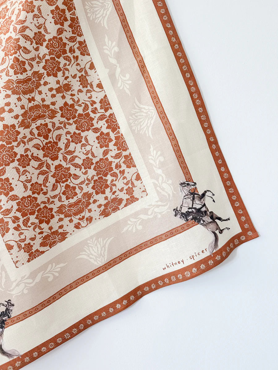 Paisley Palomino Linen Tea Towel
