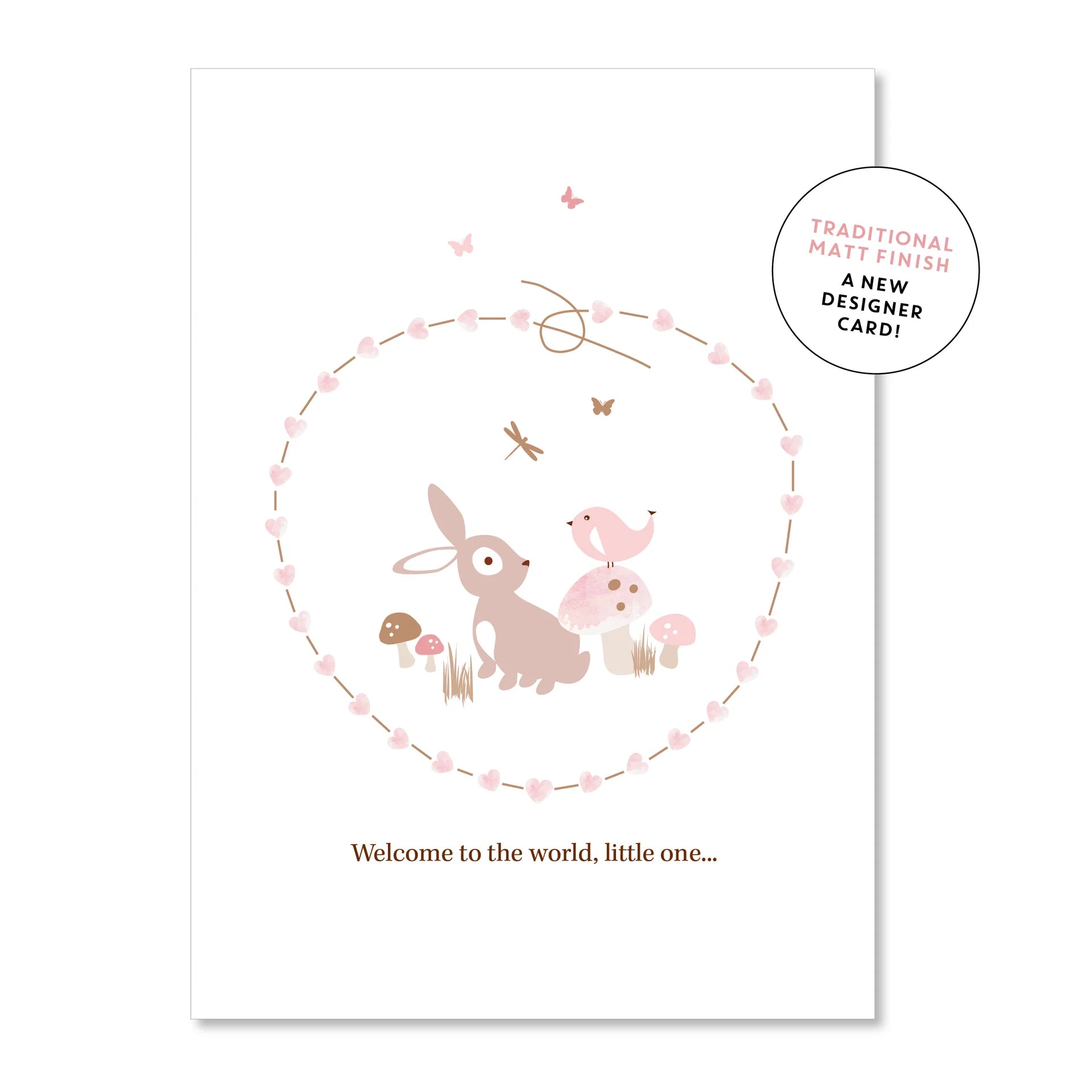 Welcome to the World... Greeting Card Pink