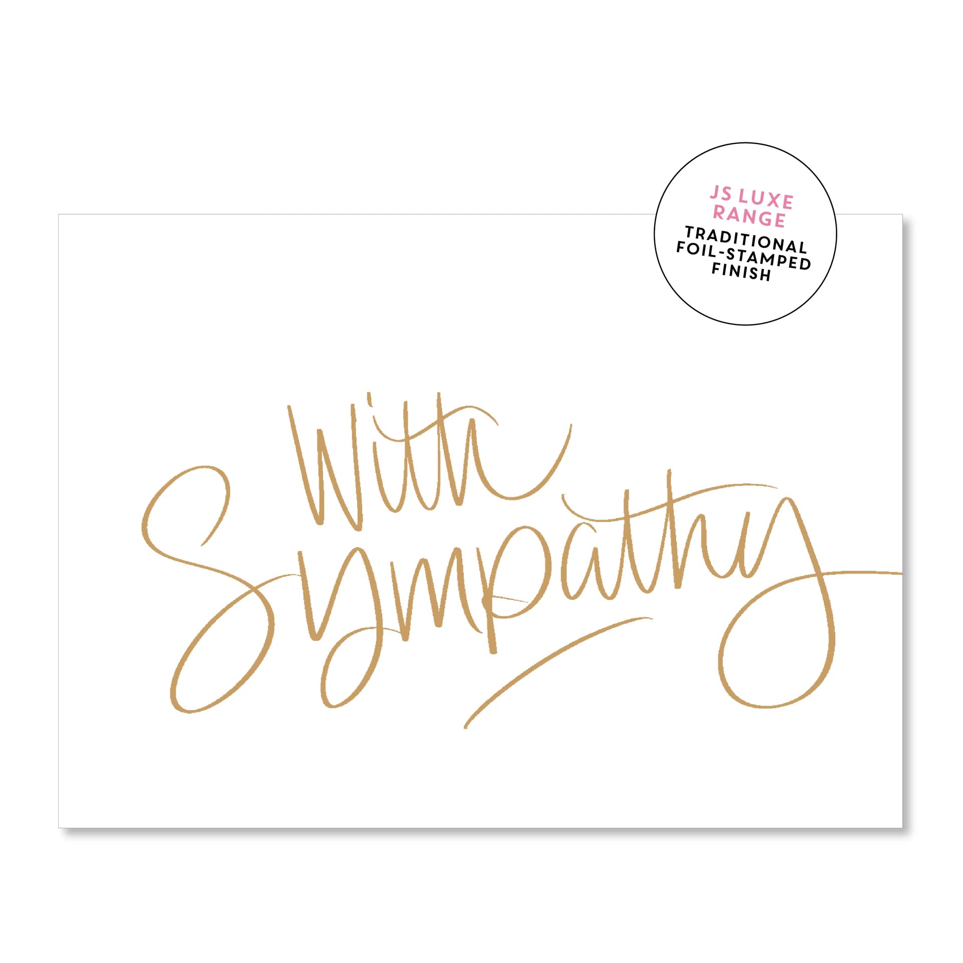 With Sympathy Script Luxe Collection Greeting Card