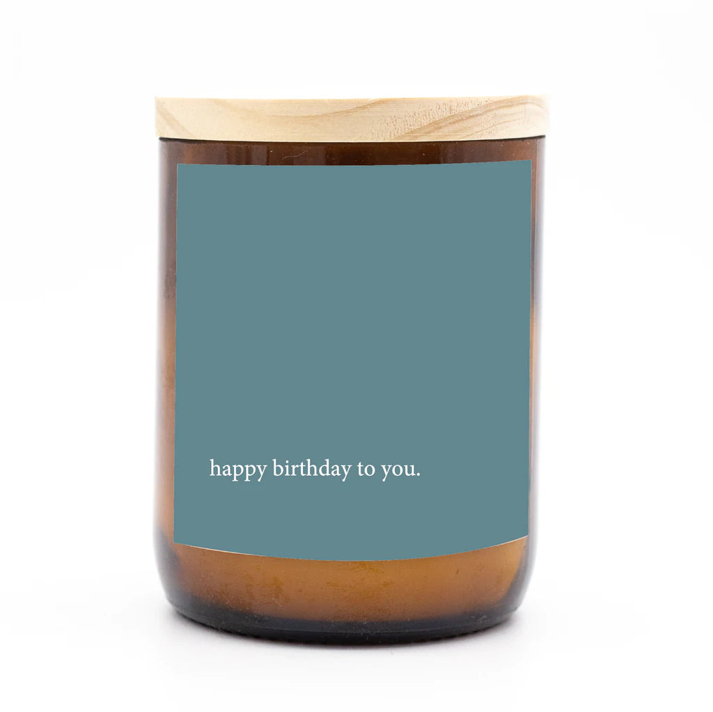 "Happy Birthday" Heartfelt Quote Mid Soy Candle