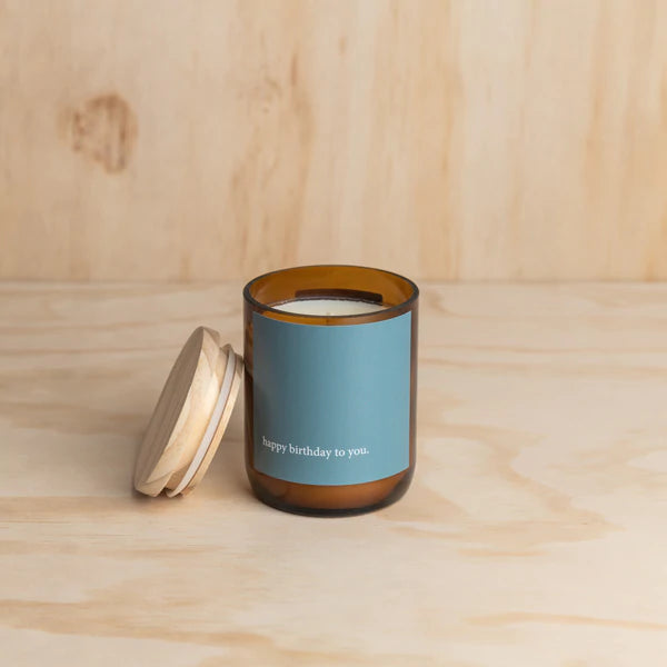 "Happy Birthday" Heartfelt Quote Mid Soy Candle