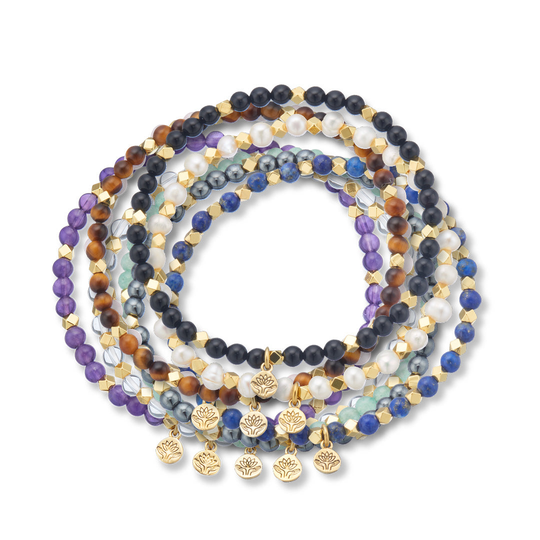 Aura of Gold Gem Bracelets