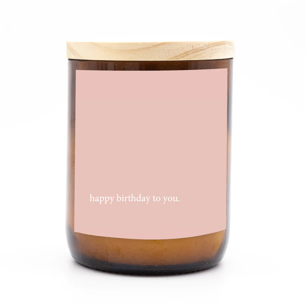 "Happy Birthday" Heartfelt Quote Mid Soy Candle