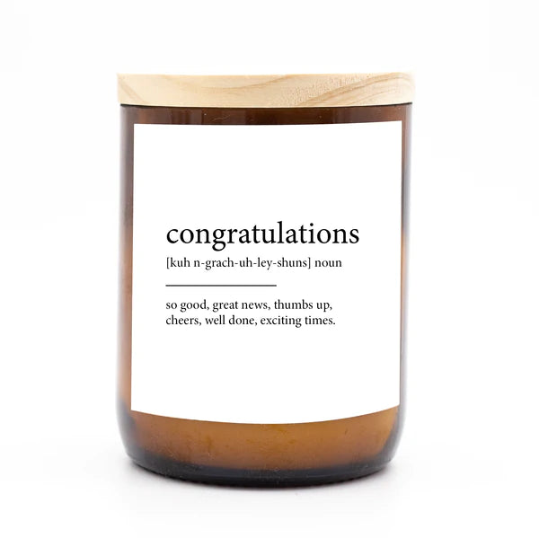 "Congratulations" Dictionary Mid Soy Candle